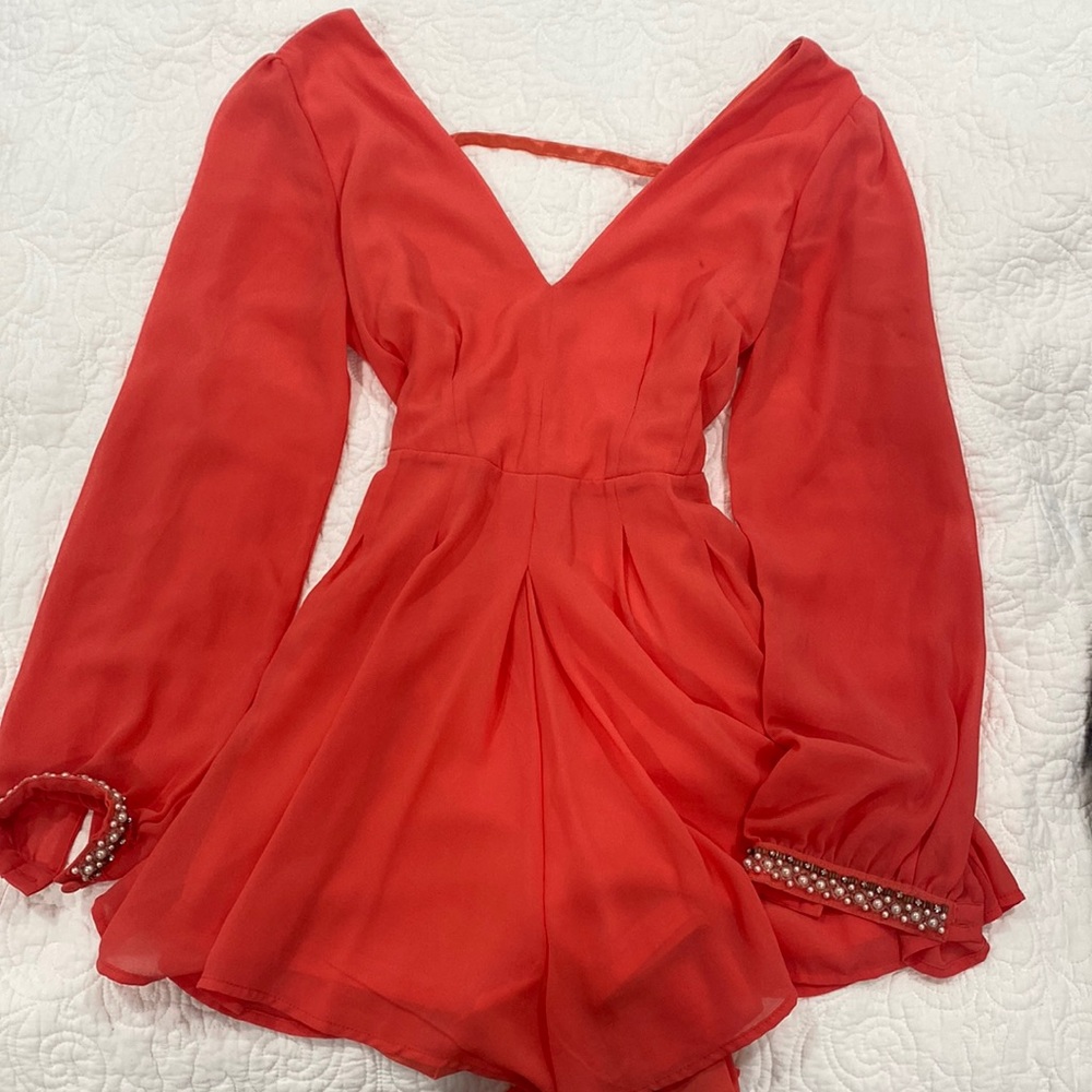 Red orange jumpsuit